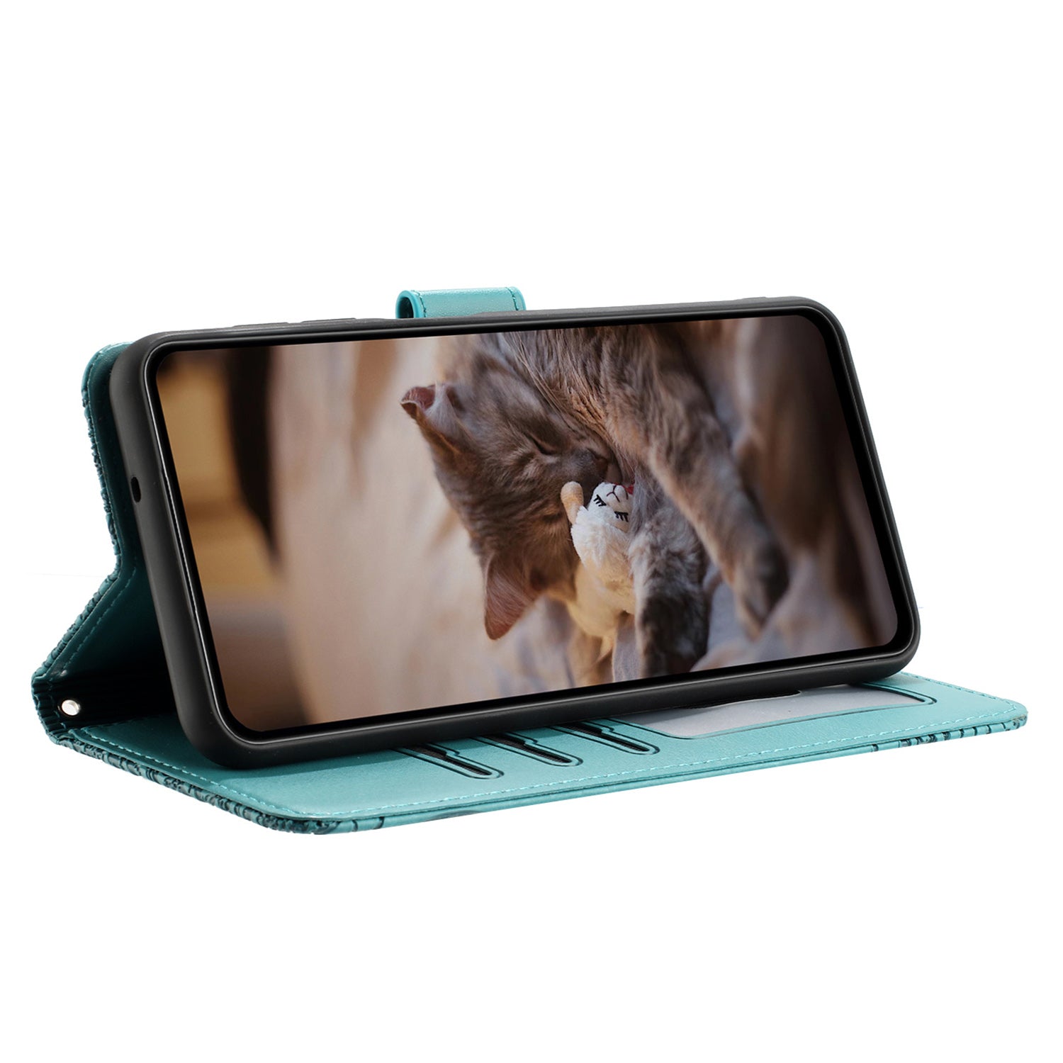 For Samsung Galaxy A33 5G Leather Stand Wallet Phone Cover Imprinted Wall Cats Phone Case with Strap For Samsung Galaxy A33 5G Leather Stand Wallet Phone Cover Imprinted Wall Cats Phone Case with Strap